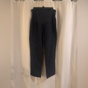 Great Expectations Maternity Black and White Polka Dot Pants